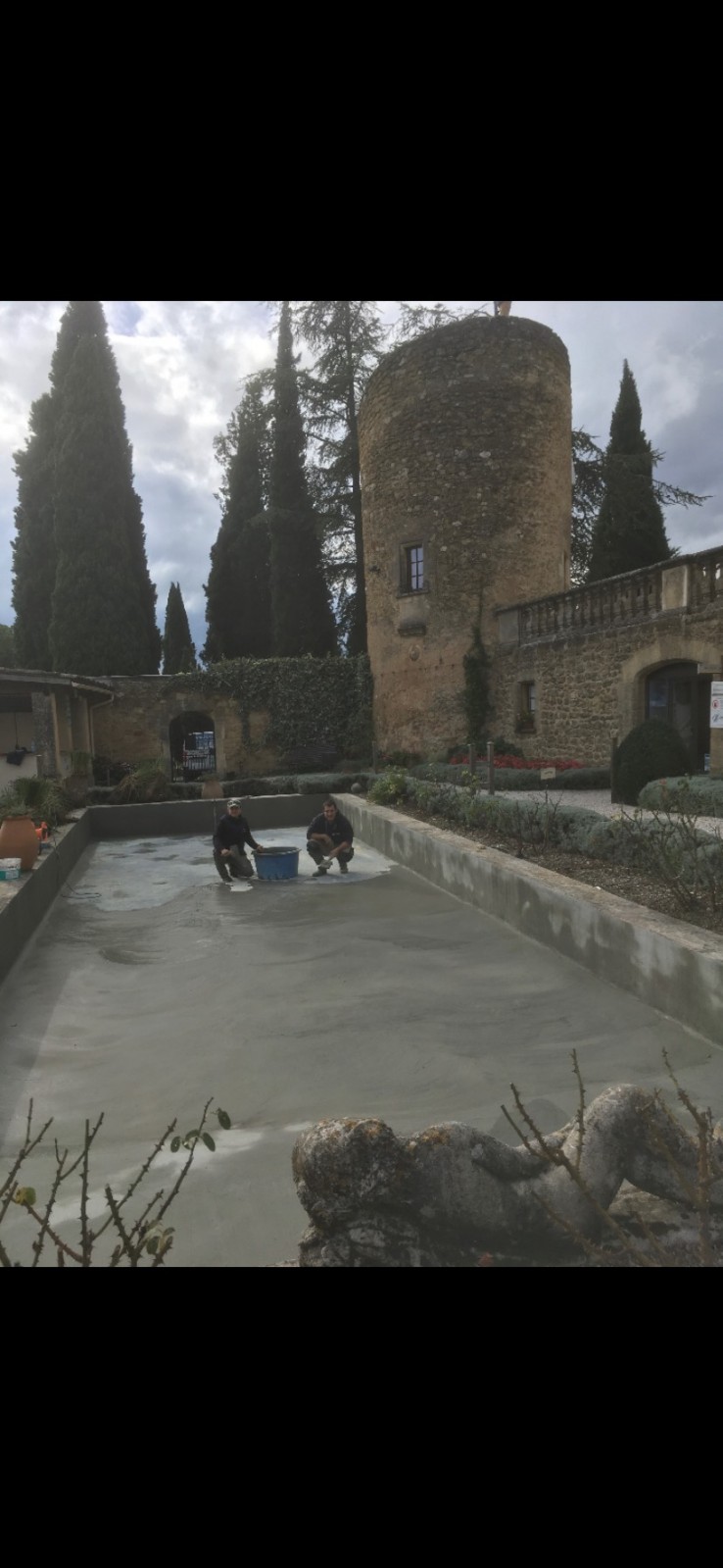 Rénovation d'un bassin dans le Vaucluse