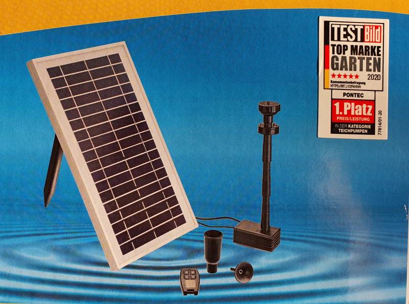 Pompe de bassin solaire efficace avec éclairage et batterie pour petit bassin et fontaine sur Avignon