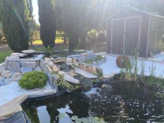 création d'une cascade dans les Bouches du Rhônes par Natur'Bassin