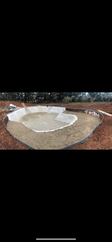 Etape de construction de bassin de baignade